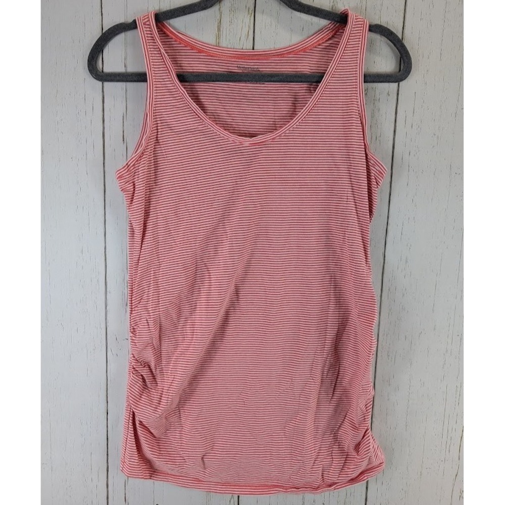 Motherhood Maternity Size Small Red White Stripe Sleeveless‎ Tank Top